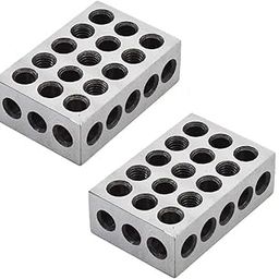 mitoharet 2-4-6 Machinist Blocks 23 Holes Matched Pair Ultra Precision 0.0002In Machinist Set Up Blocks 246 Jig HRC 55-62 Replacement for Milling Machine (2-Pack)-20