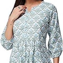 Womens Beige Printed Short Tunic Top-image-70