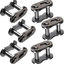 PAGOW 6pcs #50 Roller Chain Connecting Links, Master Connector Link Heavy Duty for Bycicles, Mini Bikes, Motorcycles, Go-Karts, Agricultural Machine, Home and Industrial Machinery-image-2