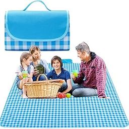 classic-hub Large Picnic Blankets Waterproof Sandproof Beach Blanket Foldable Sand Free Beach Mat Outdoor Portable Picnic Mat Indoor Oversized Blanket for Travel Camping Hiking Beach Park Grass Home-picture-8