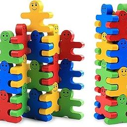 Leaffybezz Non-Toxic Building Blocks Set Puzzles Learning Activity Game for Kids Toys for Children Toys for 2,3,4,5 Years (Approx 23 Piece) (Balance Building Block for Kids)-15
