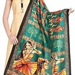 Women's Printed Dupatta | Gadhwal Printed Dupatta/Fullsize Chunni - 2.2m With Tasseled Border - Yellow-24