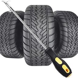 2 in 1 Car Tire Stone Cleaning Hook, Tire Groove Stones Removing Tool, Tyre Stone Picker for Motor Bike Truck Car, Tire Protector Repair Tools, Tyre Stone Remover Tool with Solid Rubber Handle-picture-10