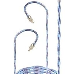 UniMarket® JCALLY JC20 Spiral Foil Silver Plated Upgrade Cable Gold-Plated 3.5 Four-Pole Plug Worry-Free Wire Control Three Button HiFi Earphone Upgraded Cable(0.75/0.78mm Connector)-image-8