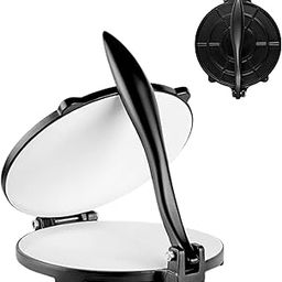 DeArish, Puri Maker Machine with Manual Handle Press, Multi-Purpose Presser for Making Poori, Papad, Gujiyas & Khakhra, High Grade Aluminium - 7 inch (Black)-picture-11