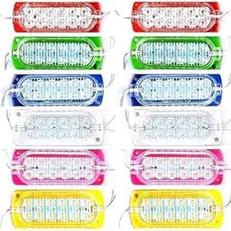 StrawHat 12 PCS DC 12 Volt 3 Watt (12 LED) Waterproof LED Module Light Multipurpose Use For Auto Rickshaw, Battery Rickshaw, Bike Decoration (2 Each Red, Green, Blue, Yellow, White, Pink)-picture-22