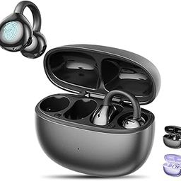 Jacuate Clip on Earbuds,Open Ear Earbuds Wireless Bluetooth 5.4, Lightweight Open Ear Headphones with Mic 59H Battery,Waterproof, for Sports, Running, Small Ears & Glasses Wearers,Workouts-image-89