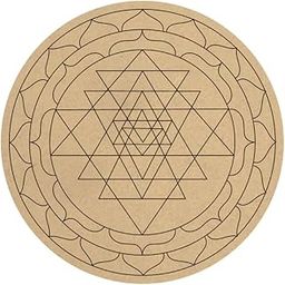 LASERIK® Sri Yantra Pre Marked MDF Base/Ready to Color for Decoration and DIY Art (10 in)-image-3