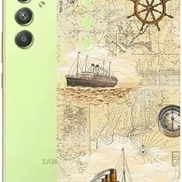 AtOdds - Samsung Galaxy A54 (5G) Mobile Back Skin Rear Screen Guard Protector Film Wrap with Camera Protector (Coverage - Back+Camera+Sides) (PirateMap)-picture-19