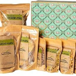 Foodcloud.in Munchies Desi Healthy Twist Gift Hamper | Achari Baked Mathi, Roasted Protein Mix, Baked Moong Dal Twisty, Chatpad - Gourmet Aam Papad, Baked Methi Mathi, Roasted Chana Jor Garam, and Baked Nut Cracker | Homemade Baked Snacks | Savoury in taste | Pack of 7 - 860g each-image-5
