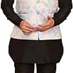 Black Kurta with Pant and Printed Multicolor Modi Jacket Set-image-0