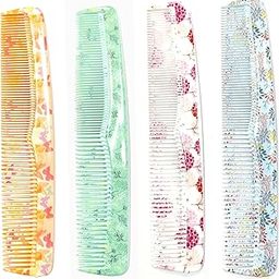 Maple Hair Comb for Women, Men Printed Dressing Detangling Combo Set (Multicolour), Pack of 4-5