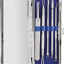 Stainless Steel Anti-Slid Handle Blackhead Remover Tools Kit with Case, Pack of 5-55