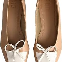 Women's PU Rubber Sole Stylish & Fancy Daisy Nude Loafers with Elegant Design | Anti-Slip, Comfortable, Trendy Ladies Footwear for Casual Outings, Parties, Daily Use | Ideal for Gift-image-1