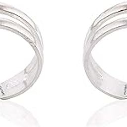 92.5 Sterling Silver Toe Ring for Women. 92.5% Pure Silver Toe Rings. Two Lines Toe Rings.-image-30