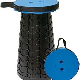 Exxelo (𝟓 𝐘𝐞𝐚𝐫 𝐖𝐚𝐫𝐫𝐚𝐧𝐭𝐲 Foldable Travel Stool – Portable Round Folding Seat for Camping, Gym, Outdoor & Multipurpose Use – Lightweight & Easy to Carry Anywhere for Quick Sitting Needs-0