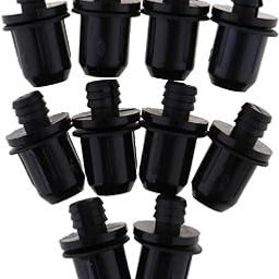 MYADDICTION 10 Pieces Fastener Rivet Clips Kits, Black Push Pin Rivets for Speaker Mesh Grill Cover # 039-10