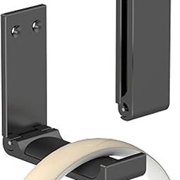 Headphone Stand Hanger,Headset Holder Mount,Hook Aluminum with Strong Adhesive Tape for Headphones (Black- HH03)-picture-15