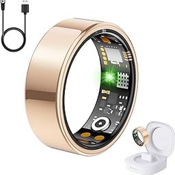 Health Tracker Ring, Smart Health Ring for Women Men with Heart Rate, Blood Oxygen, Sleep Monitor, Steps,Calories, No Subscription Fee, IP68 Waterproof Smart Ring for iPhone & Android (Rose Gold, 8#)-image-32