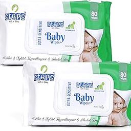 Steps Soft N SILKY Wet Baby Wipes With Lid, 80 Count (PACK OF 2)-image-9