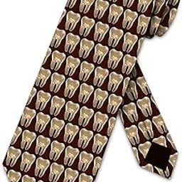 Dentist Ties Mens Repeat Teeth Necktie Tooth Tie-image-22