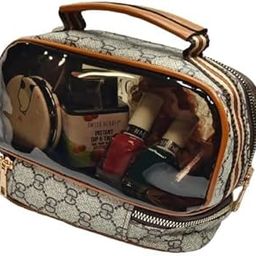 ZURITY Double Layer Cosmetic Bag | Travel/Outdoor Beauty Kit Organizer | Portable Makeup Pouch with Zipper | Cosmetics Case | Transparent Waterproof Toiletry Pouch (Pack of 1,Multicolor)-image-78