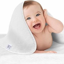 iota® Premium Microfiber Baby Bath Towel for Newborns Baby | Ultra-Soft, Hygienic & Super Absorbent | 70x140cm, 500 GSM | Washable, Reusable, Gentle on Baby’s Skin (White)-image-17