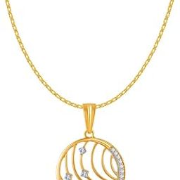p.c. chandra jewellers 14k (585) Yellow Gold and Diamond Pendant for Women-picture-26
