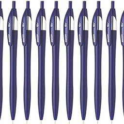 Hauser Germany Ev Retractable Ball Pen Wallet Pack | Minimalistic Stylish Body With Pocketable Clip | Blue Ink, Pack Of 10-image-65