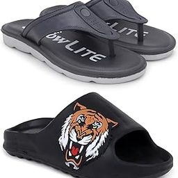 Combo Pack of 2 Slipper/Flip Flops/Slides/Clogs/Sandals for Men (V-Sultan Vs YEE-Shera)-image-26