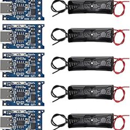 Electrobot TP4056 Type-C USB Lithium Battery Charging Module with 5 x 18650 Battery Holder | 1A 5V Li-ion Charger Board with Protection | Pack of 5 Sets | DIY Power Bank and Electronics Projects-15