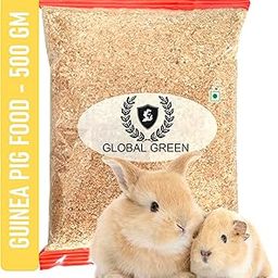 GLOBAL GREEN - Guinea Pig Food for Young to Senior high protine (Wheat Bran) 0.5 KG Packet for All Variety of Guinea Pig-25