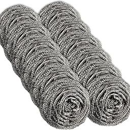 Hemshail Stainless Steel Wool Scrubber for Removing Tough Dirt,Steel Sponge Scourers Pad for Kitchens,Bathroom and More (12)-image-89