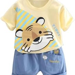 Kids Half Sleeve Cotton T-Shirt & Pant Set for kids | Soft & Breathable | Casual-image-59