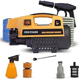 SHAYONAM High Pressure Washer, Car Washer, 1800 Watts Motor, 120 Bars, 6L/Min Flow Rate, 220 V-50 HZ, 8 Meters Outlet Hose, Portable, Car, Bike & Home Cleaning(Big Waher Gun)-image-24