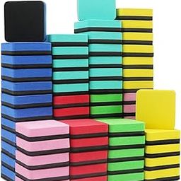 OWLKELA 72 Pack Multicolor Square Magnetic Dry-Erase Eraser for Kids & Adults, Made of EVA & Microfiber, Ideal for Whiteboards, Glass & Refrigerators-picture-23