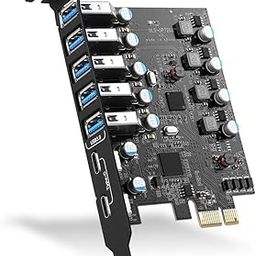 PCI-E to USB 3.0 7-Port(2x USB-C - 5x USB-A )Expansion Card ,PCI Express USB 3.2 Add In Card , Internal USB3 Hub Converter for Desktop PC host card Support Windows 10/8/7/XP and MAC OS 10.8.2 above-22