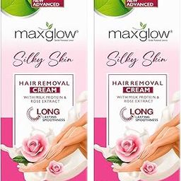 Silky Skin Hair Removal Cream with Milk Protein & Rose Extract | Long Lasting Smoothness | 25g Each (Pack of 2 (25g, Rose Extract)-image-96