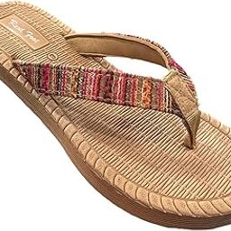 Men's Casual Flip Flops, Olive Green with Yellow Stripe, Comfort Thong Sandals-image-13