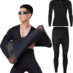 Men Thermal Underwear Men's Thermal Underwear Set - Thermal Underwear for Men, Warm & Comfortable Winter Underwear Thermal Men-image-42