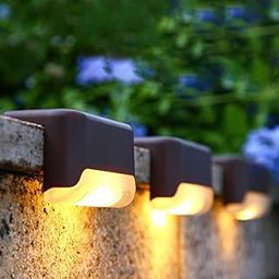 Plastic Solar Deck Light Outdoor for Home Garden Balcony Led Wall Lamp Wall Fence Step Waterproof Light Solar Panel Light Decoration for Home Deck,Patio,Railing Step Light Set of- 4-picture-19
