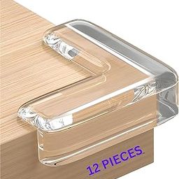 EVAFEL Child Corner Protector for Baby Furniture Corner/Guard Corner Protector,Cover Sharp Furniture,Table Edges and Cabinets/Transparent Pack of 12 - White-18