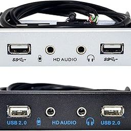 CALANDIS™ 3.5inch 9Pin to USB 2.0 Hub Front Panel 2 USB 2.0 Ports Mic Interface for PC Black | USB Cables, Hubs & Adapters | Computer Cables & Connectors-picture-11