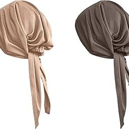 Women's Hair Tail Cap Poly Cotton Hijab Set of T-Cap 2 pcs-21