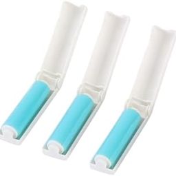 Kunya® Sticky Lint Roller with Cover Reusable Foldable Washable Lint Dust Hair Remover Brush Travel Household Dust Picker Cleaner for Clothes Seats Dust Pet Hair Debris Fur & Lint Removal Pack of 3-image-5