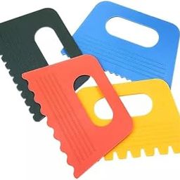 Art Ranger Plastic Paint scrapers for Water, Oil and Other Types of Painting Paint Texture Design tool,Clay texture dedign tool (Pack of 4 Pcs)-26
