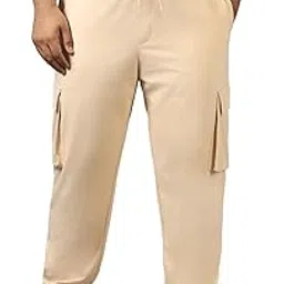 bewakoof Men's Mid Rise Air 1.0 Terry Solid Oversized Fit Plus Size Joggers-picture-47