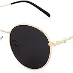 Round Polarized Sunglasses For Men & Women Metal Frame Retro Shade Glasses | UV Protected Sunglasses For Women Stylish | Unisex Sunglass-picture-8