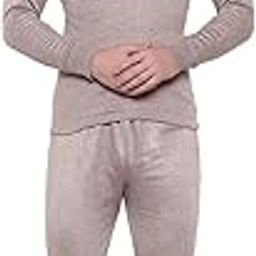 zacharias Men's Woolen Blended Thermal Suit th-02 (Brown_Medium) (Top + Bottom) (Pack of 1)-picture-11