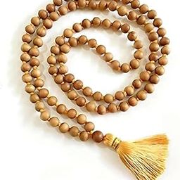 Sandalwood Mala Original White Sandal Mala safed Chandan ki mala Original 108+1 Beads, Size - 8mm,-image-11